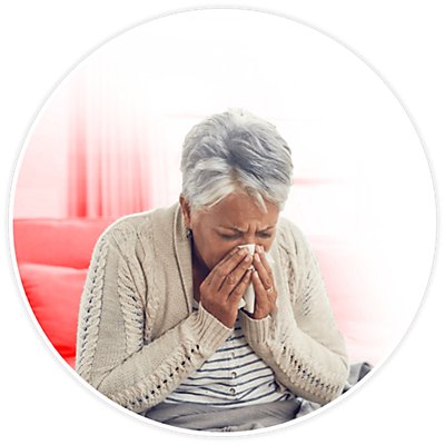 Person suffering from Allergies