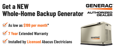 Get a New Whole Home Backup Generator from Abacus