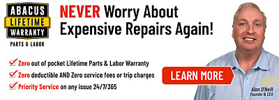 Abacus Lifetime Warranty on Parts & Labor