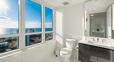 Bathroom in a Pompano Beach highrise 