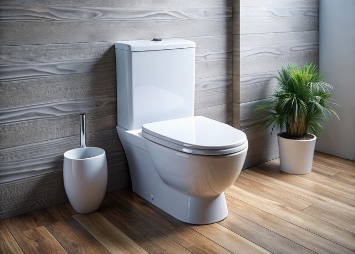 Modern bathroom toilet