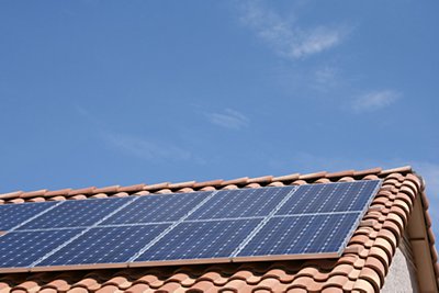 Solar Panel on the home of an Arizona house
