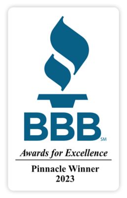 Better Business Bureau Awards for Excellance Pinnacle Winner 2023
