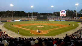 Behind homeplate at Coolray Field