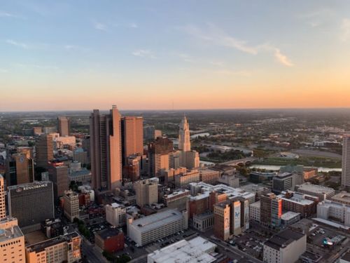 columbus wildfire smoke skyline