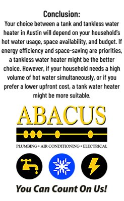 Tank vs Tankless Water Heater Conclusion