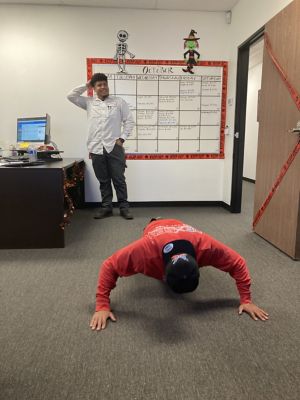 Push ups in the office