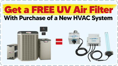 Get a Free UV Air Filter with HVAC System Purchase