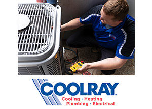 Coolray technician servicing an HVAC system