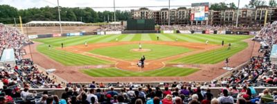 Coolray Field baseball game - batter up