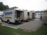 Coolray trucks backed up to unload