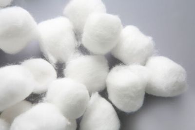 A pile of cotton balls