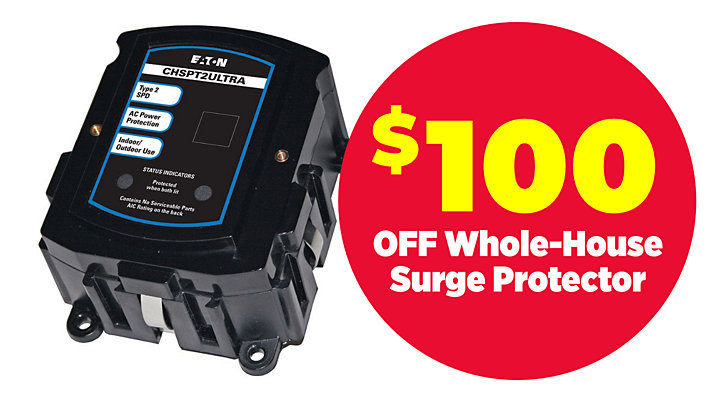 100 OFF Whole-House Surge Protector