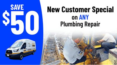 New Customer Special - 50 off any Plumbing Repair