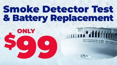 99 smoke detector test battery replacement