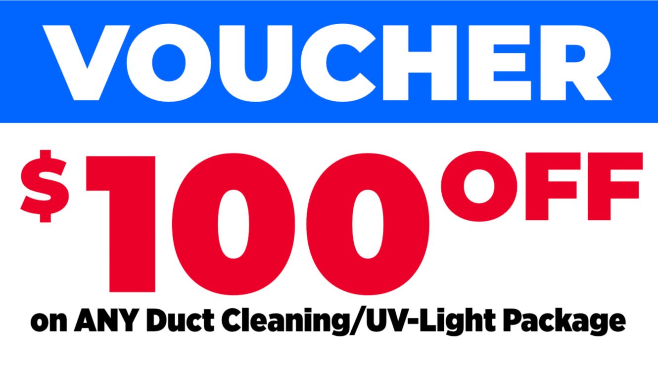 100 off any duct cleaning or uv light package