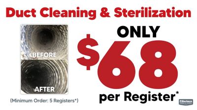 Duct Cleaning & Sterilization ONLY $68