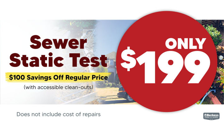 Sewer Static Test Only $199