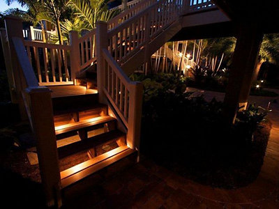 deck and stairway lighting