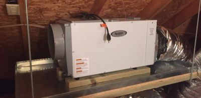 Dehumidfier in a Jacksonville Beach home