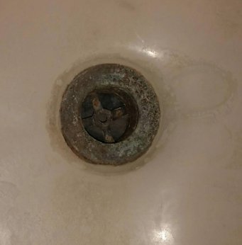 Nasty looking bath drain