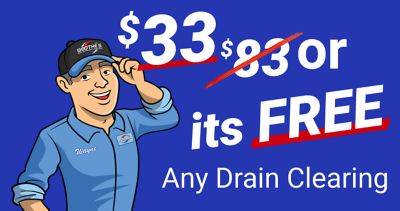 $33 or it's FREE Any Drain Clearing