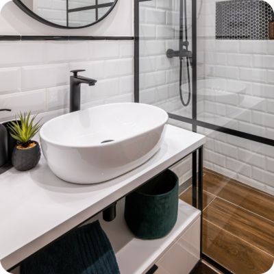 Bathroom Sink and Shower