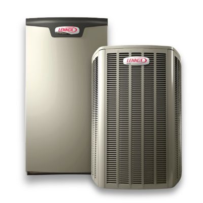 AC unit with red bow