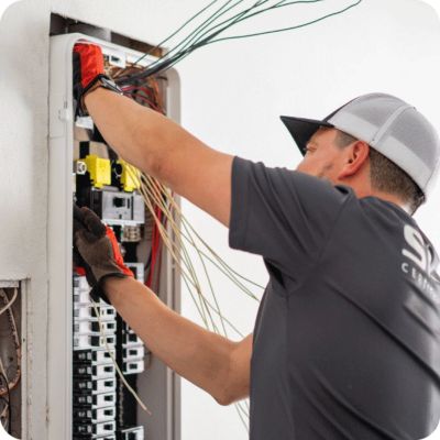 Electrician Installing a SPAN Electrical Panel