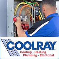 An electrician from Coolray checking an electrical panel