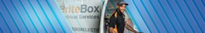 Electrician by a service vehicle