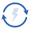 Blue Energy Efficiency Icon