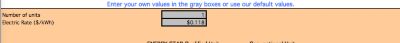 Energy Star Usage and Payback Calculator # of units replacing and electric rate