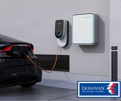 Electric vehical charging in the garage