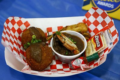 Greg Parishs fried gumbo balls