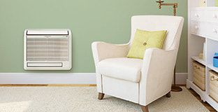 Floor mount ductless mini-split