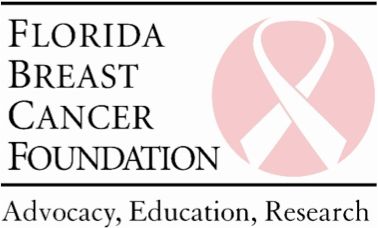 Florida breast cancer foundation with pink ribbon. Advocacy, Education, Research