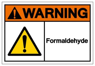 Formaldehyde Warning Lable