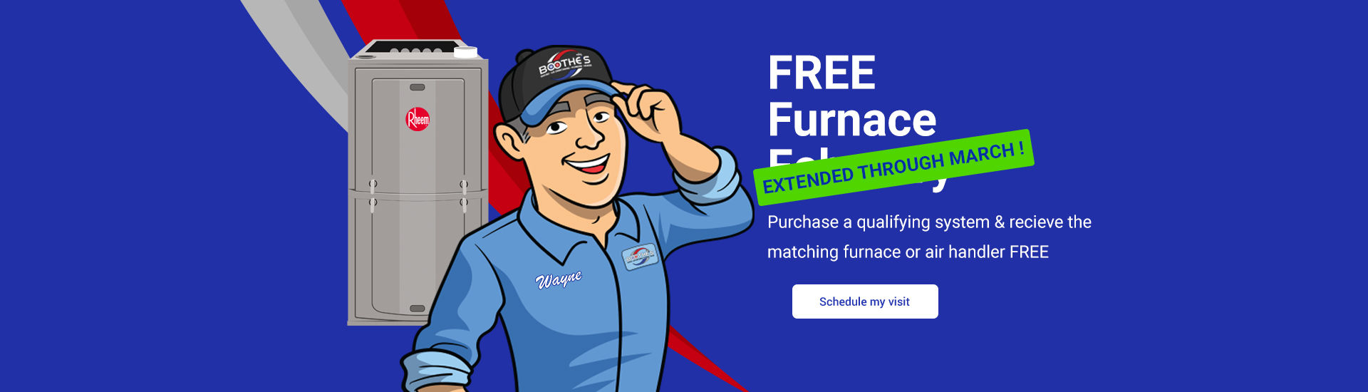 Free furnace February extended promotion with rheem furnace 