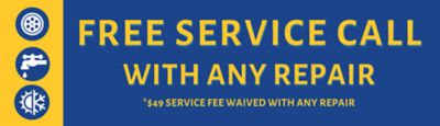 Free service call with any repair