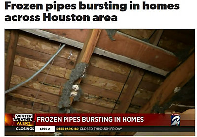 Frozen Pipes In Houston Tx