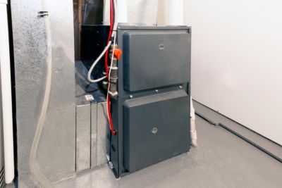 Furnace located inside a residential home