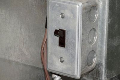 Furnace power light switch