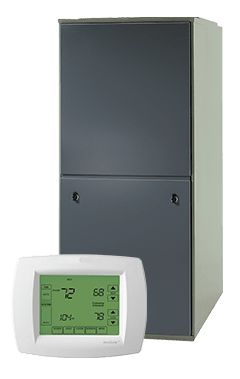 Image of a furncace and a digital thermostat