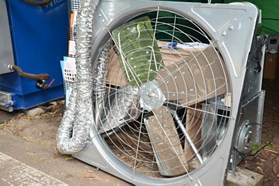 Ventilation fan for a garage