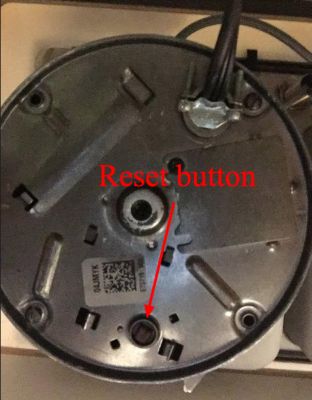 where is garbage disposal reset button