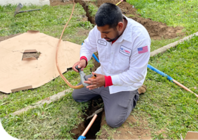 NexGen technician installing new gas lines