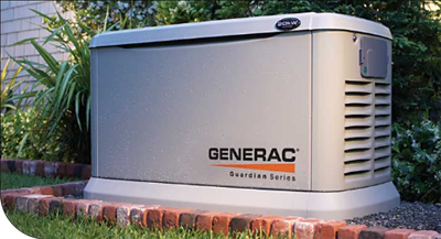 Generac generator in yard