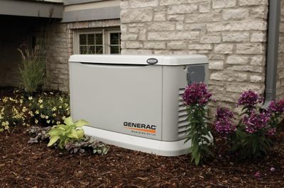 Generac generator in yard