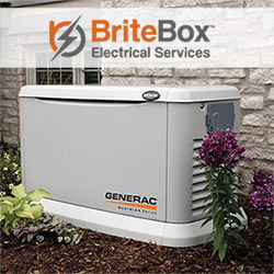 A Generac generator installed by BriteBox